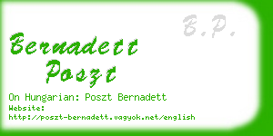 bernadett poszt business card